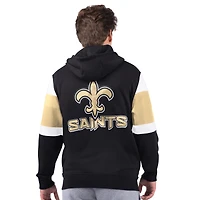Sweat à capuche zippé Extreme Starter Black New Orleans Saints pour homme