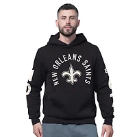 Men's Starter Black New Orleans Saints Handoff Fleece Hoodie Sweatshirt