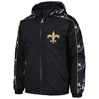 Men's Starter Black New Orleans Saints Thursday Night Gridiron Full-Zip Hoodie