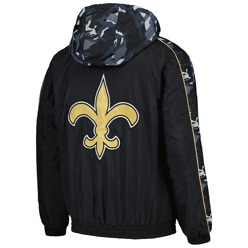 Men's Starter Black New Orleans Saints Thursday Night Gridiron Full-Zip Hoodie