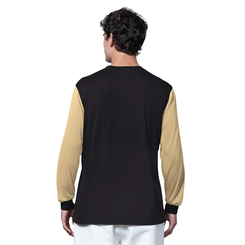 Men's Starter Black New Orleans Saints Thursday Night Gridiron Long Sleeve T-Shirt