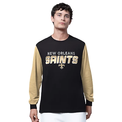 T-shirt à manches longues noir Starter New Orleans Saints Thursday Night Gridiron pour homme