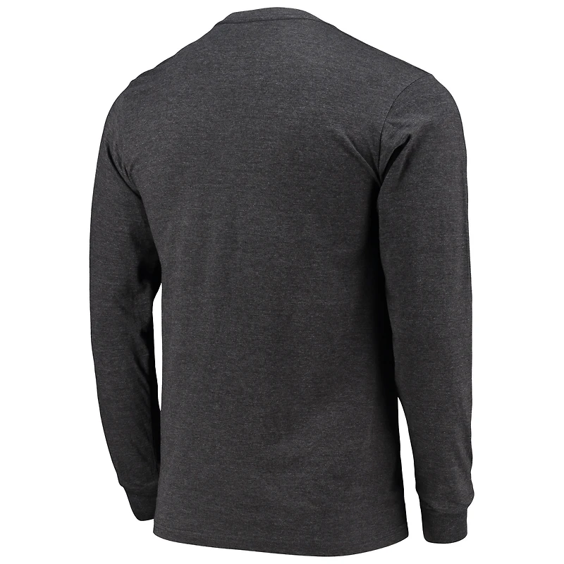 Men's Starter Heathered Charcoal New Orleans Saints Halftime Long Sleeve T-Shirt
