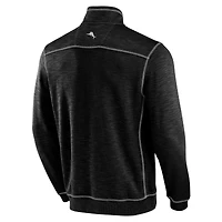 Sweat-shirt à demi-zip Tommy Bahama pour homme, noir, New Orleans Saints, grande taille, Tobago Bay