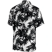 Chemise boutonnée pour homme Tommy Bahama Black New Orleans Saints Sport Harbor Island Hibiscus Camp