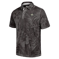 Polo Tommy Bahama noir pour homme des Saints de la Nouvelle-Orléans Sport Santiago Paradise