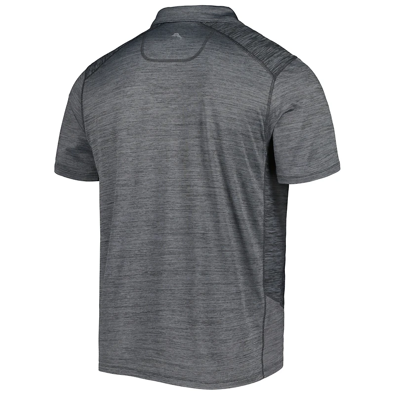 Polo Tommy Bahama gris anthracite New Orleans Saints Delray Frond IslandZone pour homme