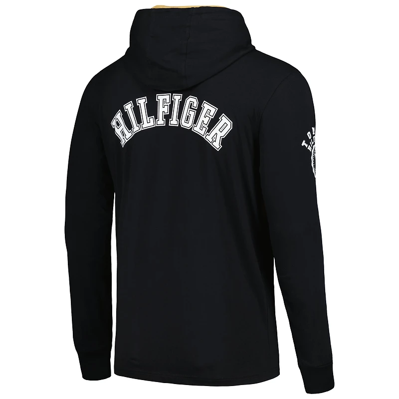 Men's Tommy Hilfiger  Black New Orleans Saints Morgan Long Sleeve Hoodie T-Shirt