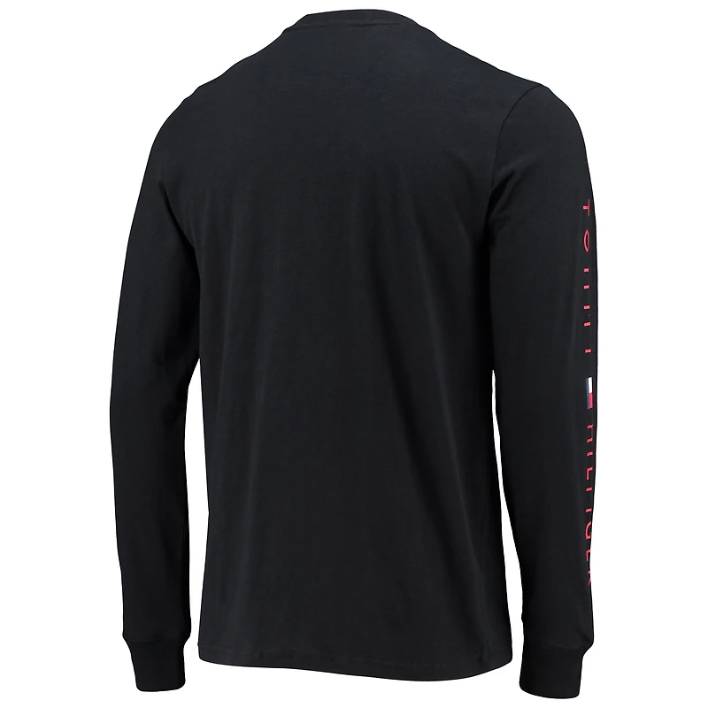 T-shirt à manches longues Tommy Hilfiger New Orleans Saints Peter noir pour homme