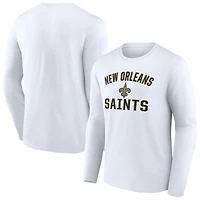 Men's  White New Orleans Saints Victory Arch Long Sleeve T-Shirt