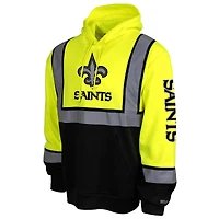 Sweat à capuche jaune haute visibilité pour homme des Saints de la Nouvelle-Orléans