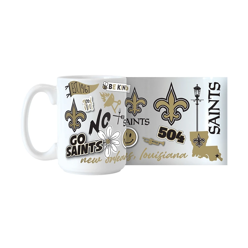 New Orleans Saints 15oz. Native Ceramic Mug