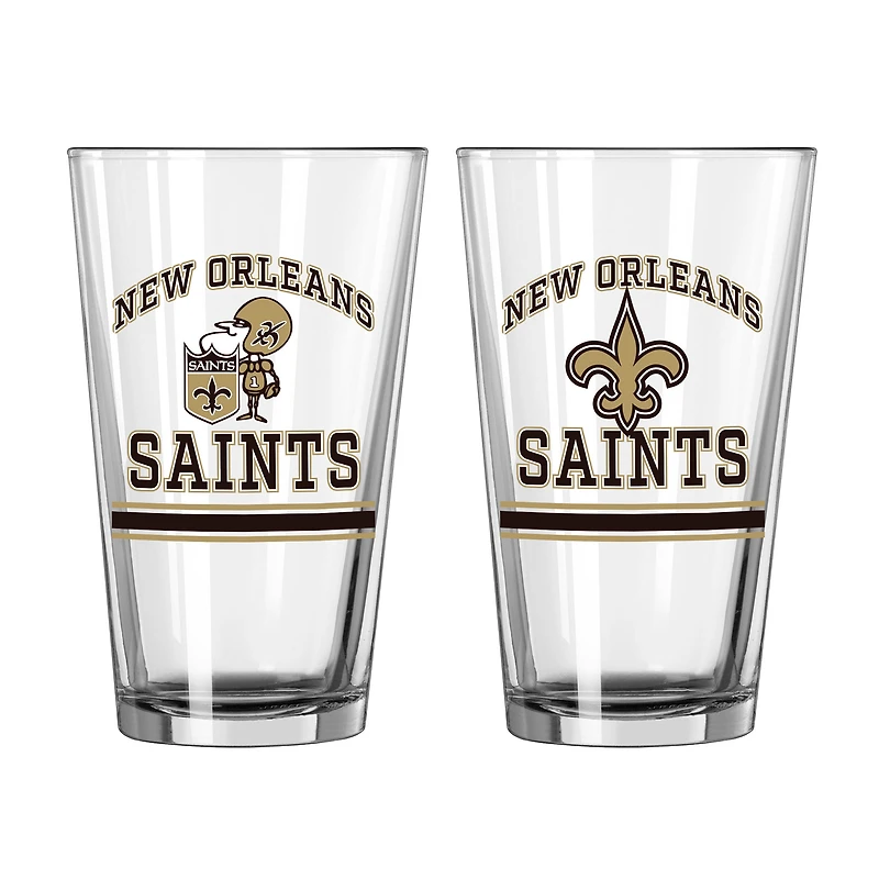 New Orleans Saints 16oz. Pint Glass Two Pack