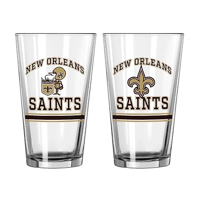 New Orleans Saints 16oz. Pint Glass Two Pack