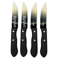 Ensemble de 4 couteaux à steak en acier inoxydable New Orleans Saints