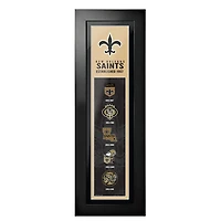 New Orleans Saints - 6'' x 22'' Logos to History Framed Art