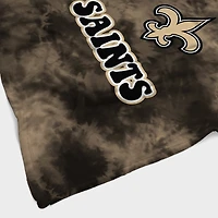 Couverture sherpa en flanelle tie-dye New Orleans Saints 60'' x 70''