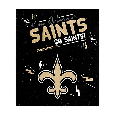Couverture en peluche des Saints de la Nouvelle-Orléans 60" x 70"