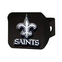 New Orleans Saints Chrome on Black Hitch Cover