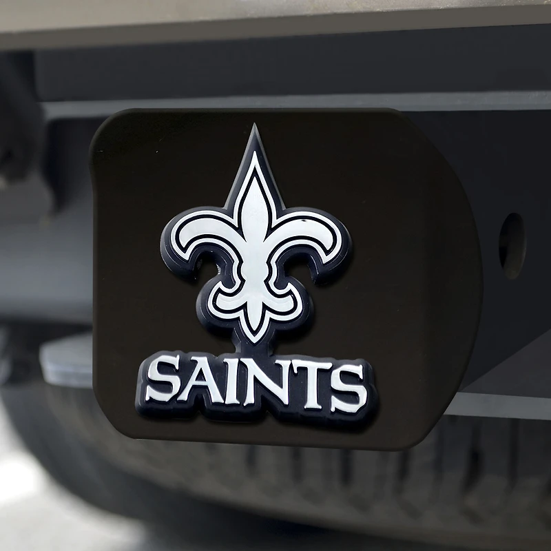 New Orleans Saints Chrome on Black Hitch Cover