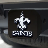 New Orleans Saints Chrome on Black Hitch Cover