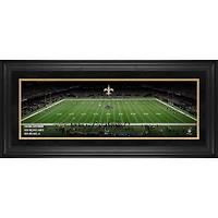 Photographie panoramique encadrée des Saints de la Nouvelle-Orléans (10" x 30") du Caesars Superdome