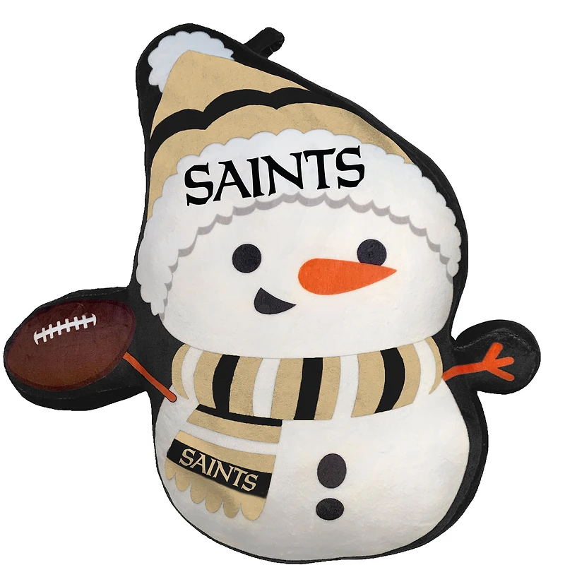 Coussin en peluche bonhomme de neige des Saints de la Nouvelle-Orléans