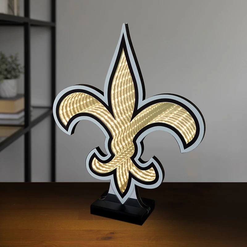 Lampe LED Infinity avec logo des Saints de la Nouvelle-Orléans