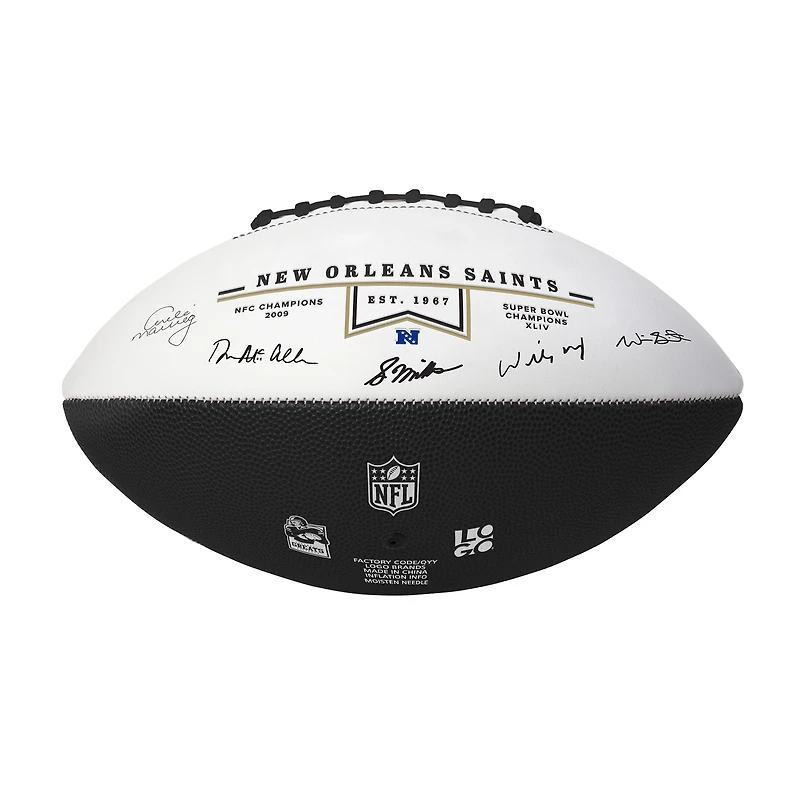 Ballon de football signature des New Orleans Saints