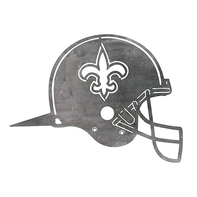 New Orleans Saints Metal Garden Art Helmet Spike