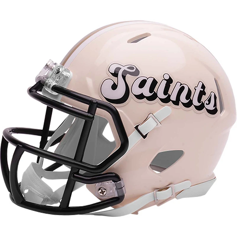 Casque miniature de vitesse de la collection rétro Riddell des Saints de la Nouvelle-Orléans