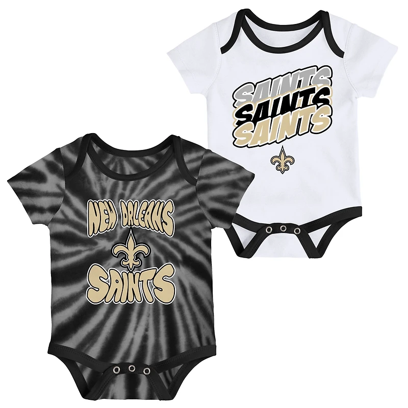 OSC SAINT WHITE BLAC SP22 NFL NOUVEAU-NÉ MONTEREY TIE DYE CREEPER SET INFGIFPCK