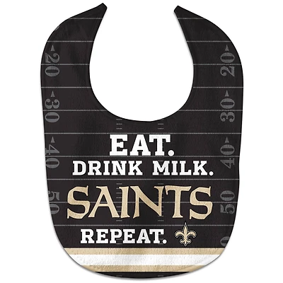 Nouveau-né et nourrisson WinCraft New Orleans Saints Eat. Boire. Répéter. Dossard All-Pro