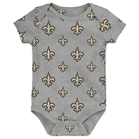Newborn Outerstuff New Orleans Saints Little Tike 3-Piece Bodysuit Set