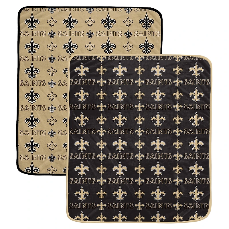 Ensemble de couvertures deux pièces Pegasus New Orleans Saints 60" x 70" Home & Away
