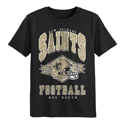 Preschool Outerstuff  Black New Orleans Saints Kick Off T-Shirt