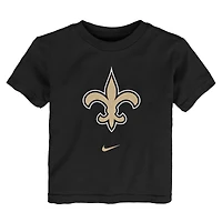 T-shirt de performance Nike Legend noir pour tout-petit, logo principal des Saints la Nouvelle-Orléans