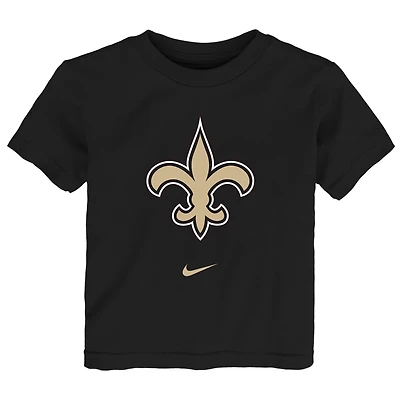 T-shirt Nike noir avec logo principal des Saints de la Nouvelle-Orléans pour tout-petit