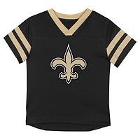 Toddler Outerstuff Black/Vegas Gold New Orleans Saints Red Zone V-Neck T-Shirt & Pants Set