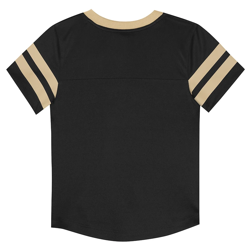 Toddler Outerstuff Black/Vegas Gold New Orleans Saints Red Zone V-Neck T-Shirt & Pants Set