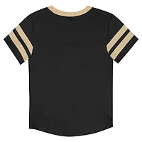Toddler Outerstuff Black/Vegas Gold New Orleans Saints Red Zone V-Neck T-Shirt & Pants Set