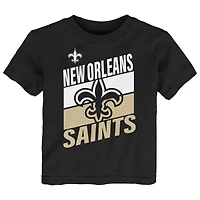 T-shirt noir Outerstuff pour tout-petit, motif travail d'équipe des Saints de la Nouvelle-Orléans