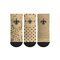 Chaussettes Rock Em pour tout-petit New Orleans Saints #1 Fan Lot de 3 paires de chaussettes