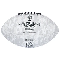 Tyler Shough New Orleans Saints Autographed 2024 Salute To Service Wilson Football