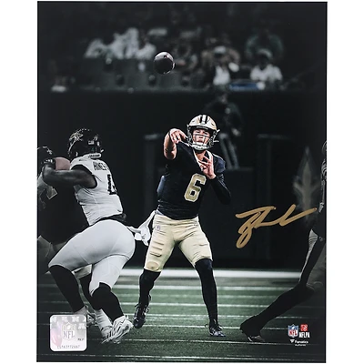 Tyler Shough New Orleans Saints Autographed 8" x 10" Pocket Throwing Spotlight Photograph
