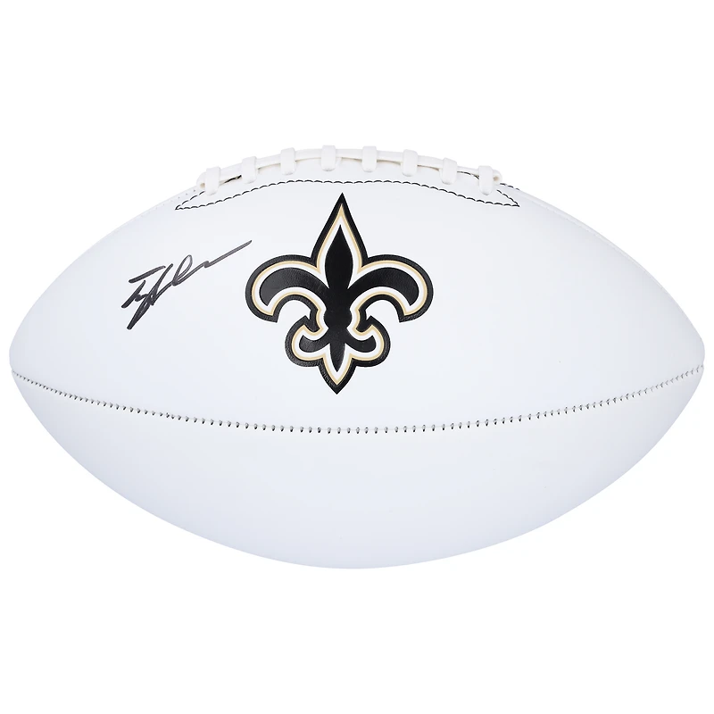 Tyler Shough New Orleans Saints Autographed Franklin White Panel Football