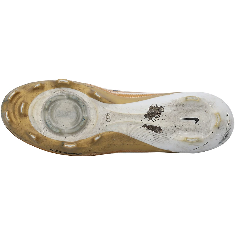 Tyler Shough New Orleans Saints Autographed Game-Used White/Gold Nike Cleats from the 2025-26 NFL Season