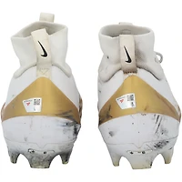 Tyler Shough New Orleans Saints Autographed Game-Used White/Gold Nike Cleats from the 2025-26 NFL Season