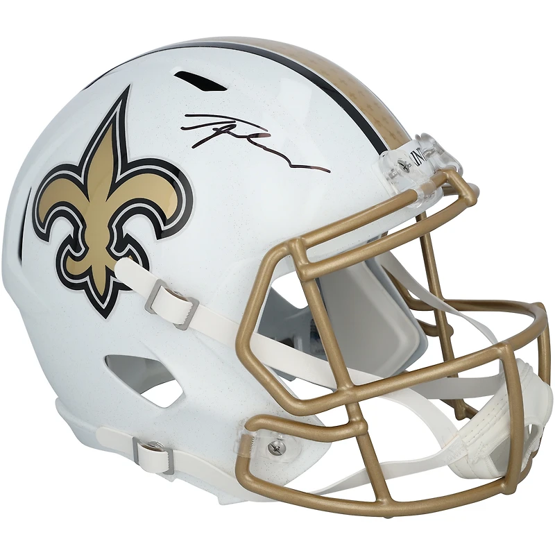 Tyler Shough New Orleans Saints Autographed Riddell 2025 Alternate Speed Replica Helmet  
