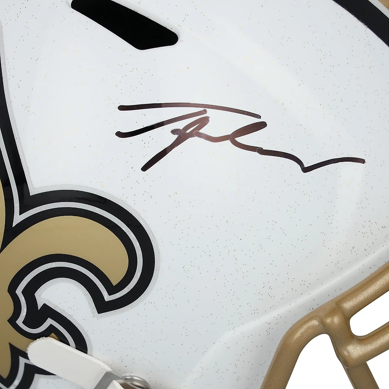Tyler Shough New Orleans Saints Autographed Riddell 2025 Alternate Speed Replica Helmet  